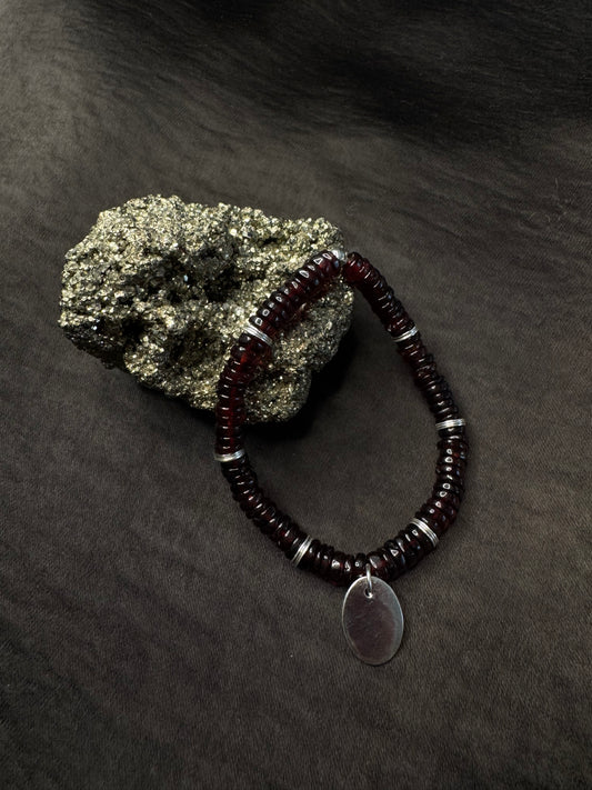 Grenat- Argent 925
